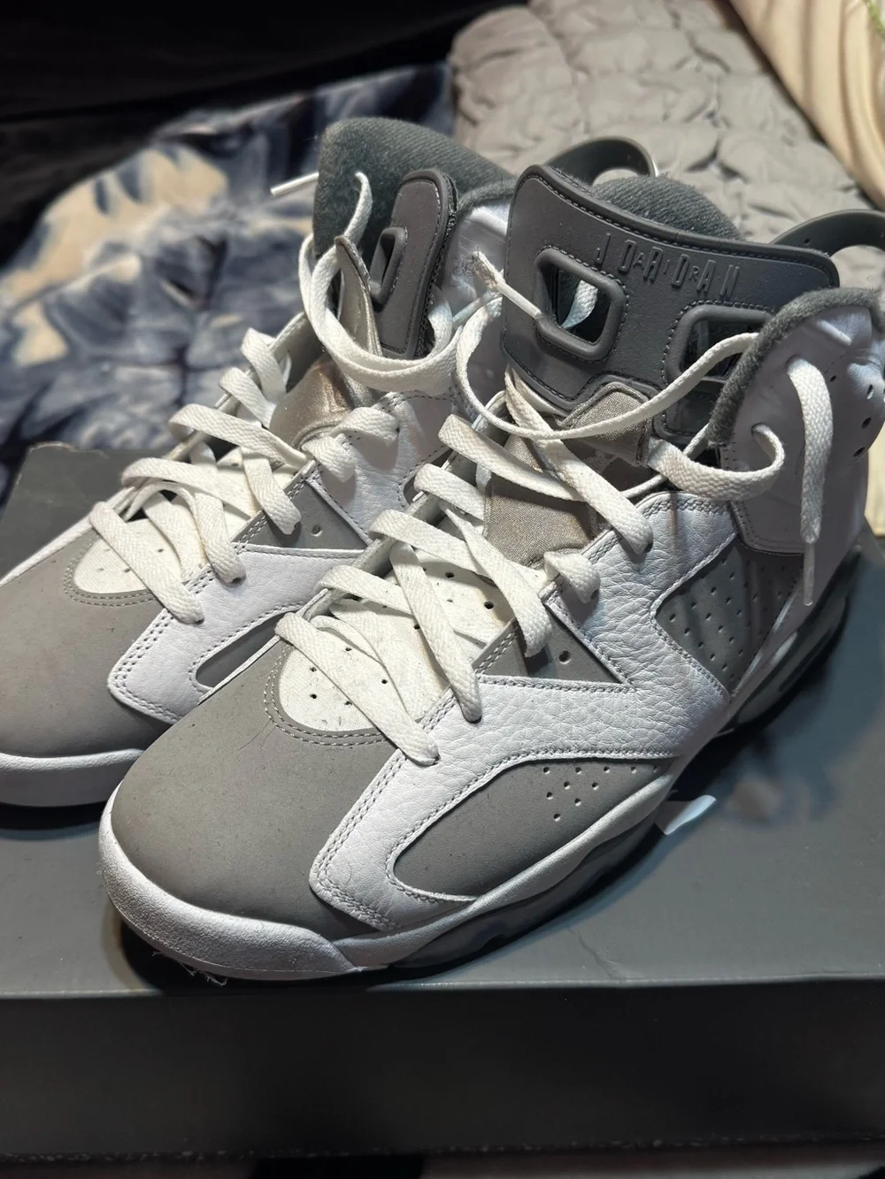 Jordan Grey and White Sneakers